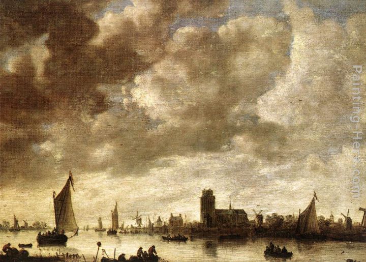 View of the Merwede before Dordrecht painting - Jan van Goyen View of the Merwede before Dordrecht art painting